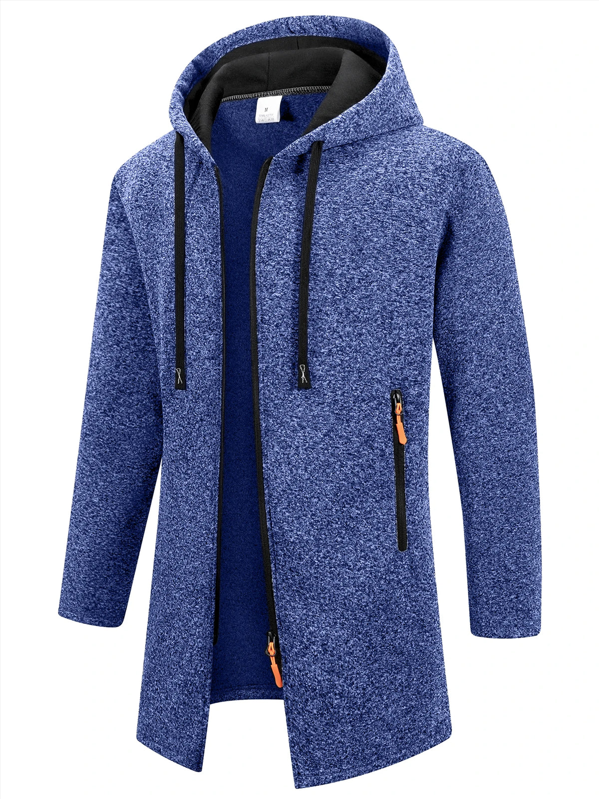 Autumn Winter Warm Fleece Zipper Jacket Men's Long Sleeve Sweatshirts for Men with Zipper Hooded Jacket Coat Warm Streetwear