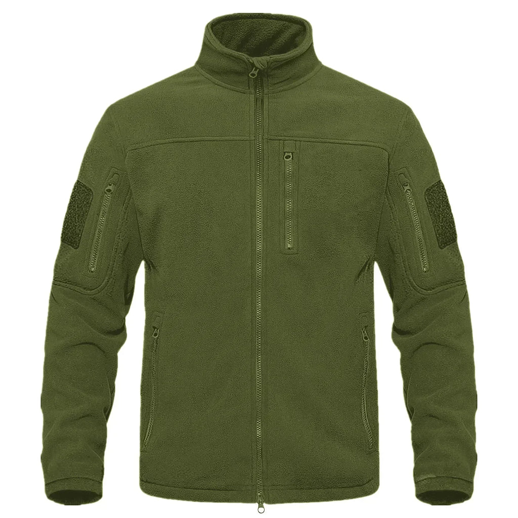 2026 Full Zippper Warm Fleece Tactical Jackets Men's Winter Thermal Turtleneck Jacket Outdoor Work Hunting Coats Safari Jacket