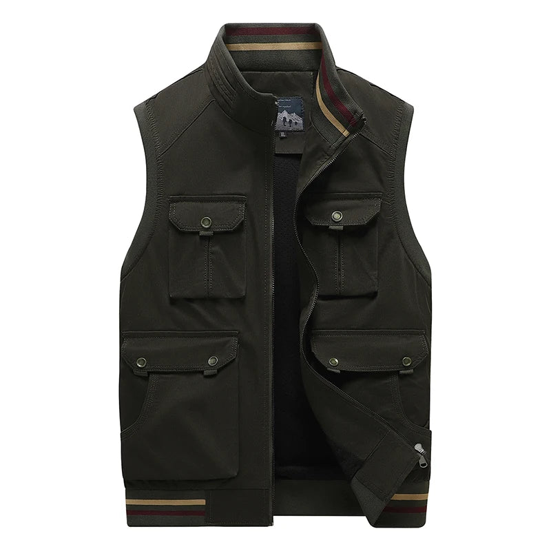 Winter Motorcyclist Mountaineering Men's Sleeveless Casual Coat Male Work Cargo Vest Men Photography Clothing Tactical Jackets