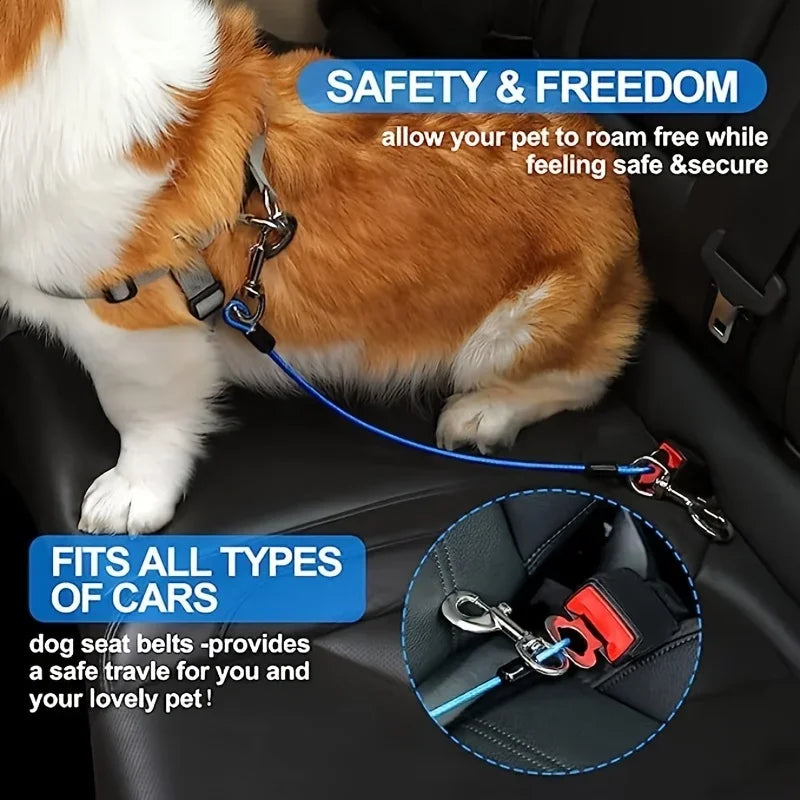 1Pc Chew-Proof Dog Car Harness Durable,Comfy & Secure Seat Belt for Small/Medium Dogs-A Pet Travel Essential
