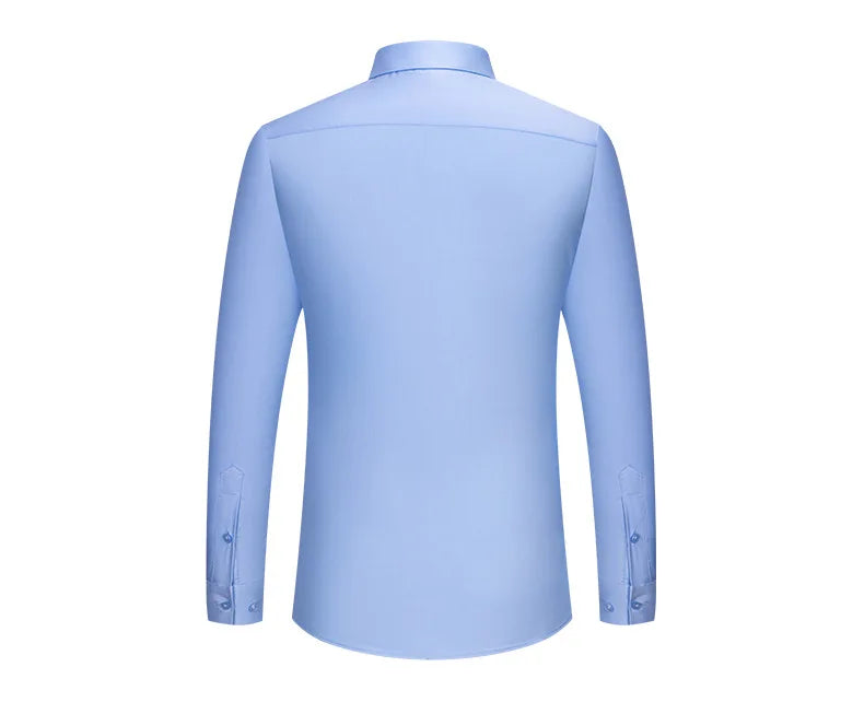 Windsor Collar Regular Cuff Dress Shirt Fashion Men's Long Sleeve Luxury Business Formal Shirts Solid Easy Care Casual Social