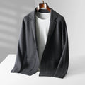 100% Pure Wool Cardigan Men's Spring And Autumn High-End Outerwear Sweater Casual Small Suit Jacket Olive Collar Sweater