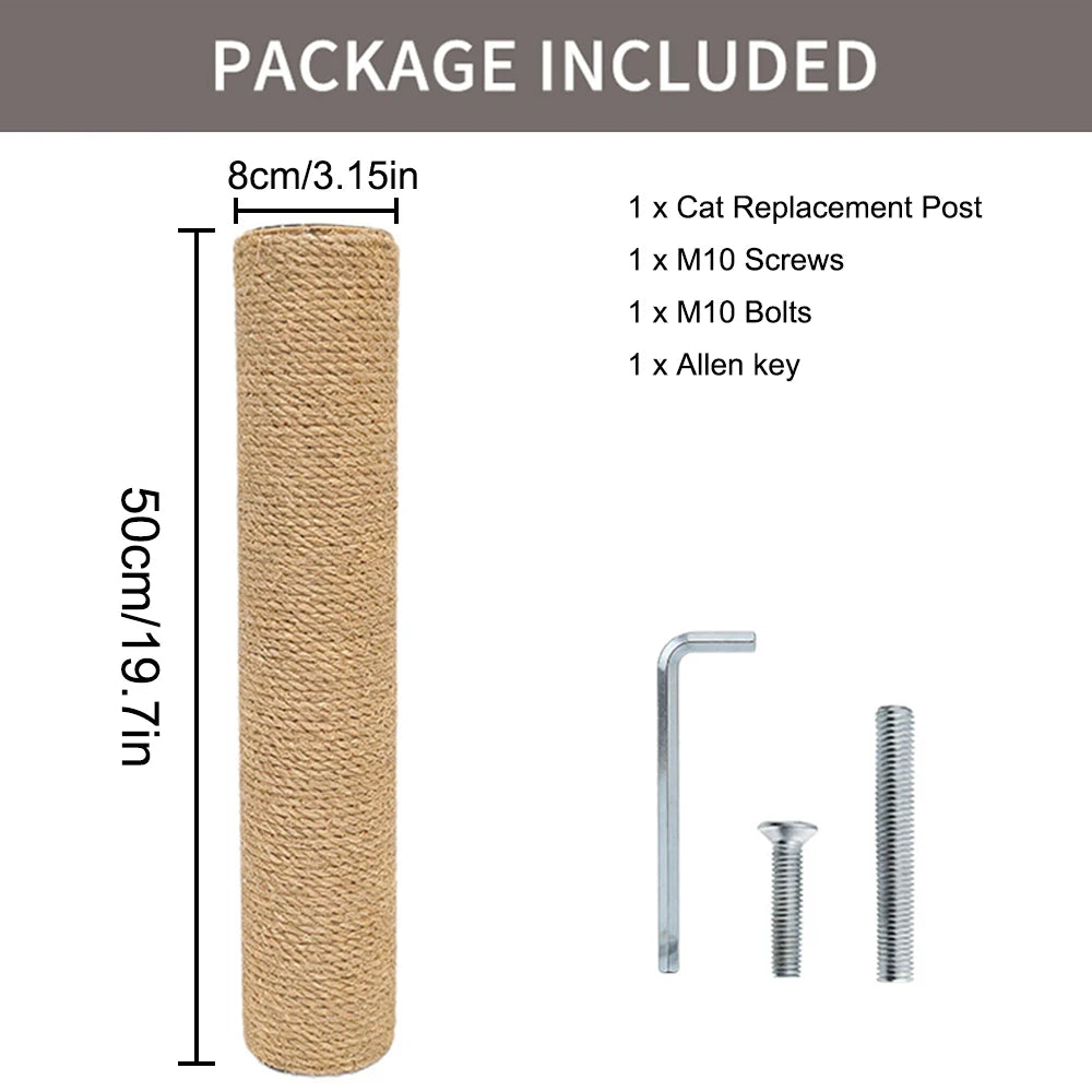 DIY Cat Climbing Tree Tower Replacement Parts | Sisal Rope Scratching Posts & Hard Cardboard Tube Pillars | Pet Cat Toys Accesso