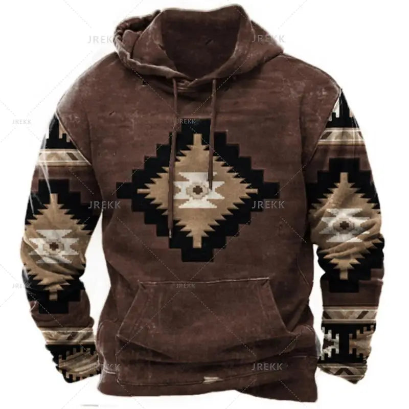 Spring And Autumn Retro men's Sweatshirt Hoodie For Men Oversized men's Clothing Casual India Harajuku men's Hoodie Hoodie