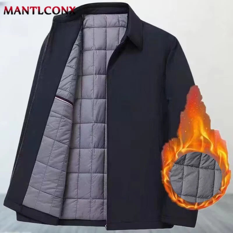 New Warm Padded Parka Men's Winter Jacket Coat Thermal Winter Jacket Men Business Casual Blazer Coat Men Autumn Luxury Outwear