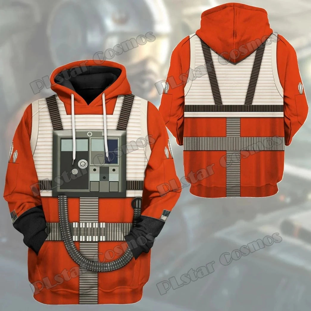 Cosplay Apparel X-Wing Pilot 3D Printed Fashion Men's Hoodies & Sweatshirt Autumn Streetwear Unisex Casual zipper hoodie TDD189