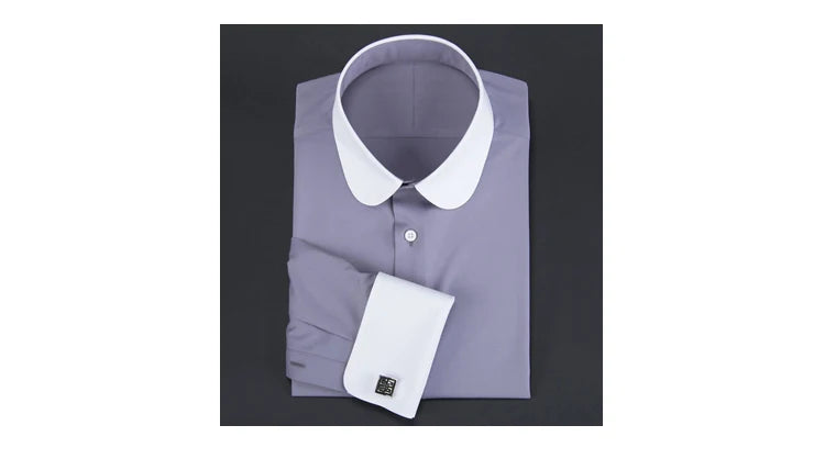 Wholesale men's British vintage shirt French cufflinks mens shirts long sleeve