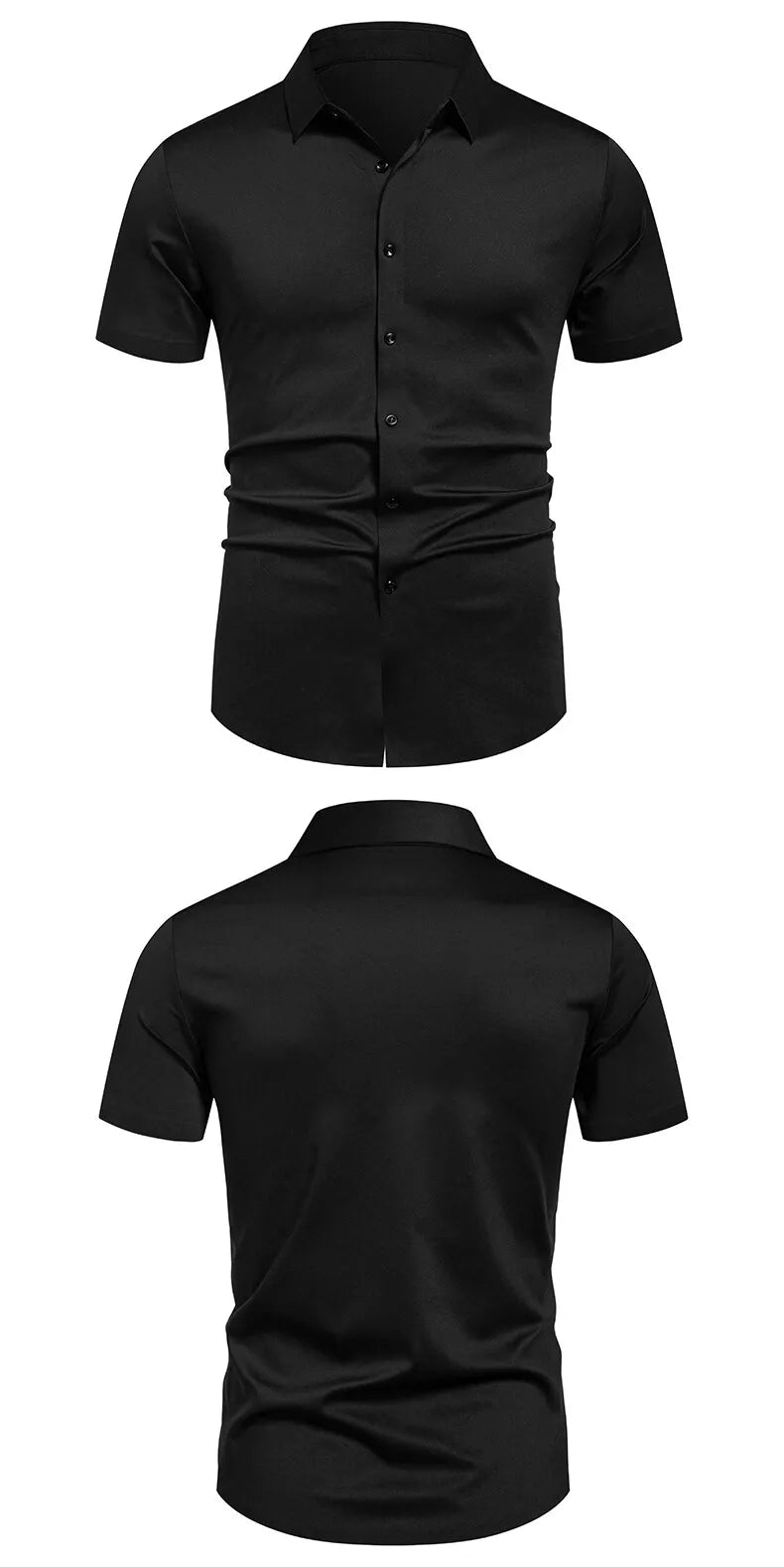 Men's Stretch Shirt Wrinkle Free Dress Shirts Regular Fit Short Sleeve Stretch Business Casual Button Down Shirts