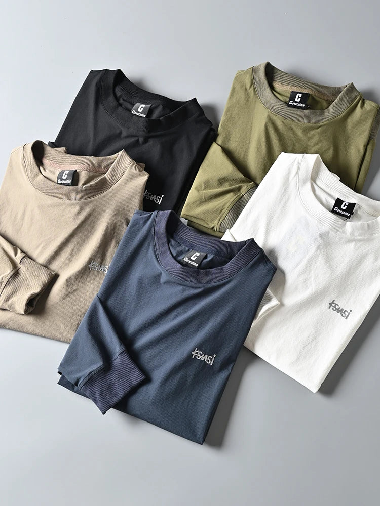 Casual Loose round Ne Sweatirt Men's Outdoor Waterproof Breathable Thin Sle Hoodie Streetwear Spring Autumn Youth ular