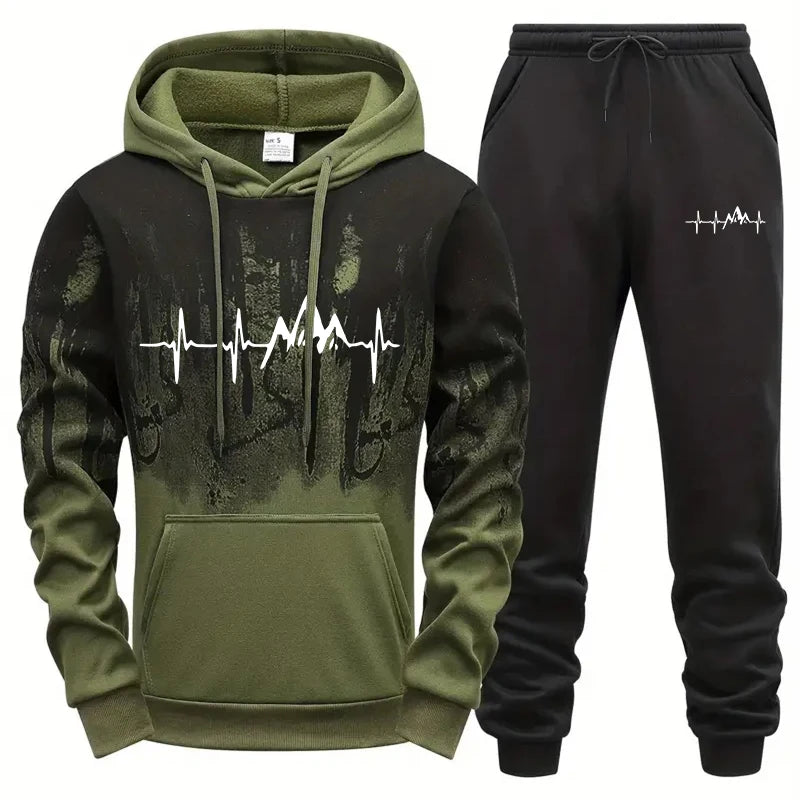 2025 Autumn Winter Men's Set Hoodie Sets Men Tracksuit Sportswear Hoodies or Sweatpant Male Warm Clothing Pullover Sweatshirts