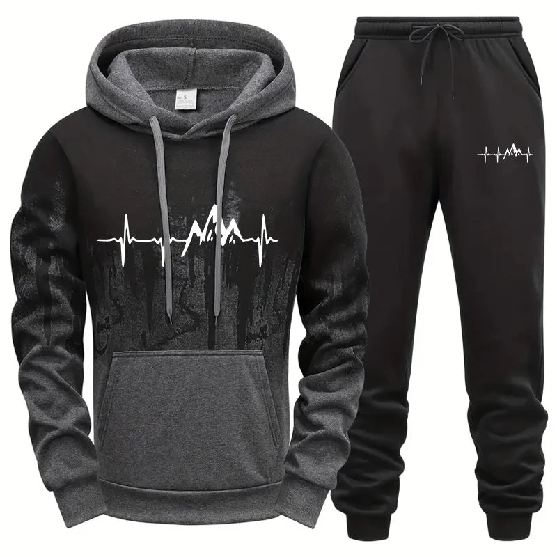 2025 Autumn Winter Men's Set Hoodie Sets Men Tracksuit Sportswear Hoodies or Sweatpant Male Warm Clothing Pullover Sweatshirts
