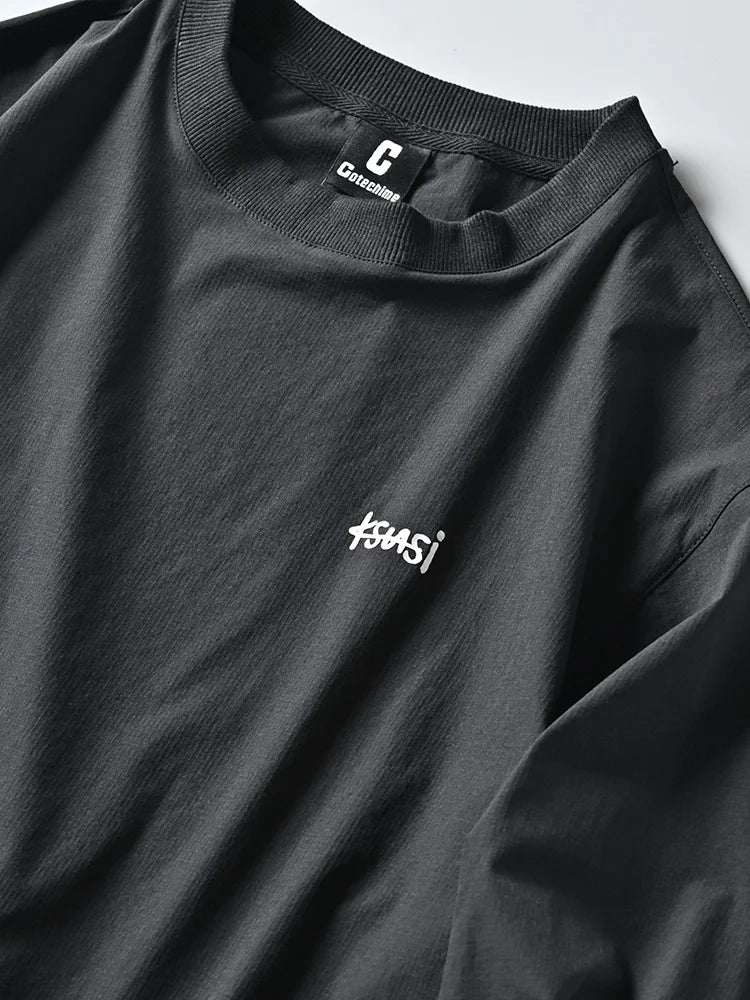 Casual Loose round Ne Sweatirt Men's Outdoor Waterproof Breathable Thin Sle Hoodie Streetwear Spring Autumn Youth ular