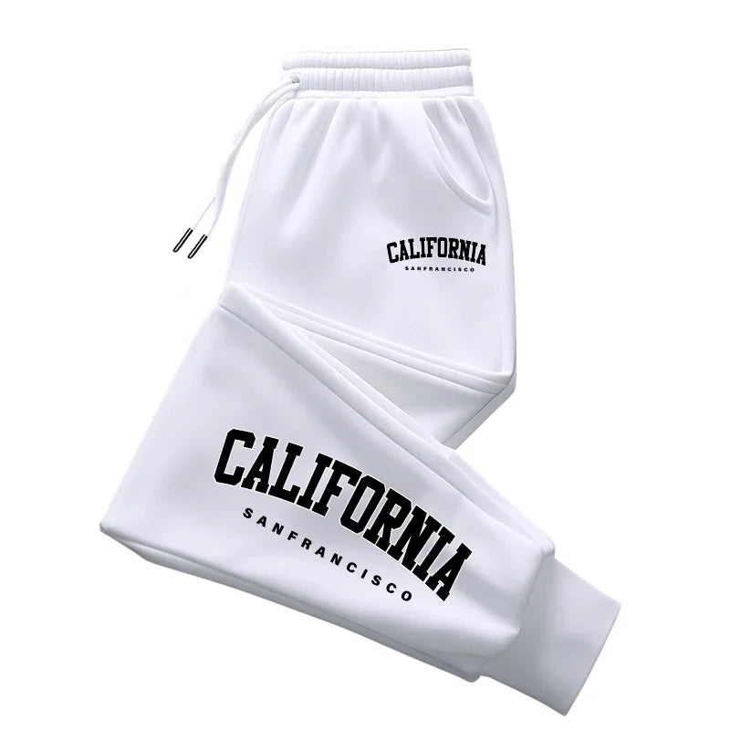 California Fashion Print Sweatpants Men Women Daily Casual Sport Jogger Pants All Season Home Outdoor Comfort Versatile Trousers