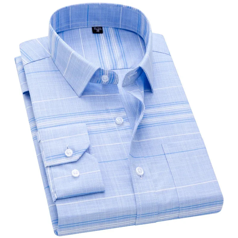 2024 Men's Printed Shirt Spring Long Sleeve Casual Daily Thin Soft Comfortable Business Slim Fit Button Down Dress  Shirts