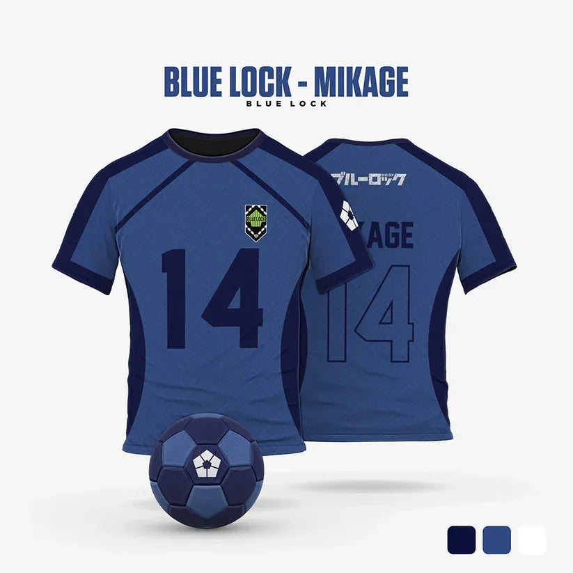 Anime Blue Lock Jersey 3D Print Nagi Soccer T-Shirts Men Women Short Sleeve Sports Tee Y2k Top Cosplay Blue Lock Football Top