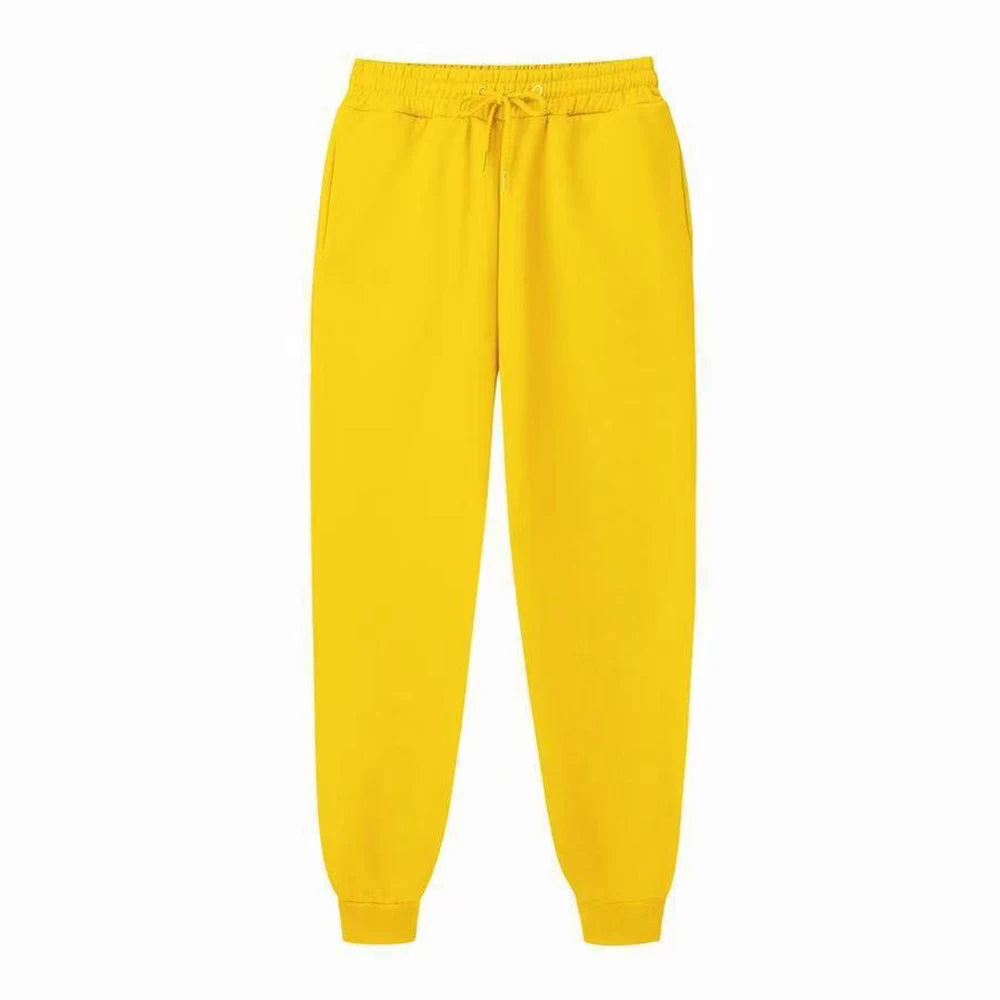 Mens Casual Pants Autumn Winter Fleece Sweatpants Men Running Jogger Sports Gym Trousers Fashion Solid Color Workout Long Pants