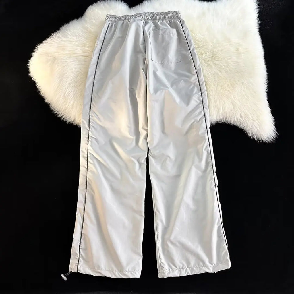 American Oversized Men's Casual Track Baggy Cargo Pants Wide Leg Streetwear Sweatpants Techwear Korean Y2K Pants Clothes Men