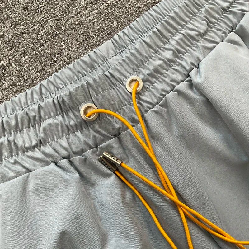 American Style Trendy Rhude Casual Shorts Loose Breathable Multi-color Mesh Beach Sports Shorts