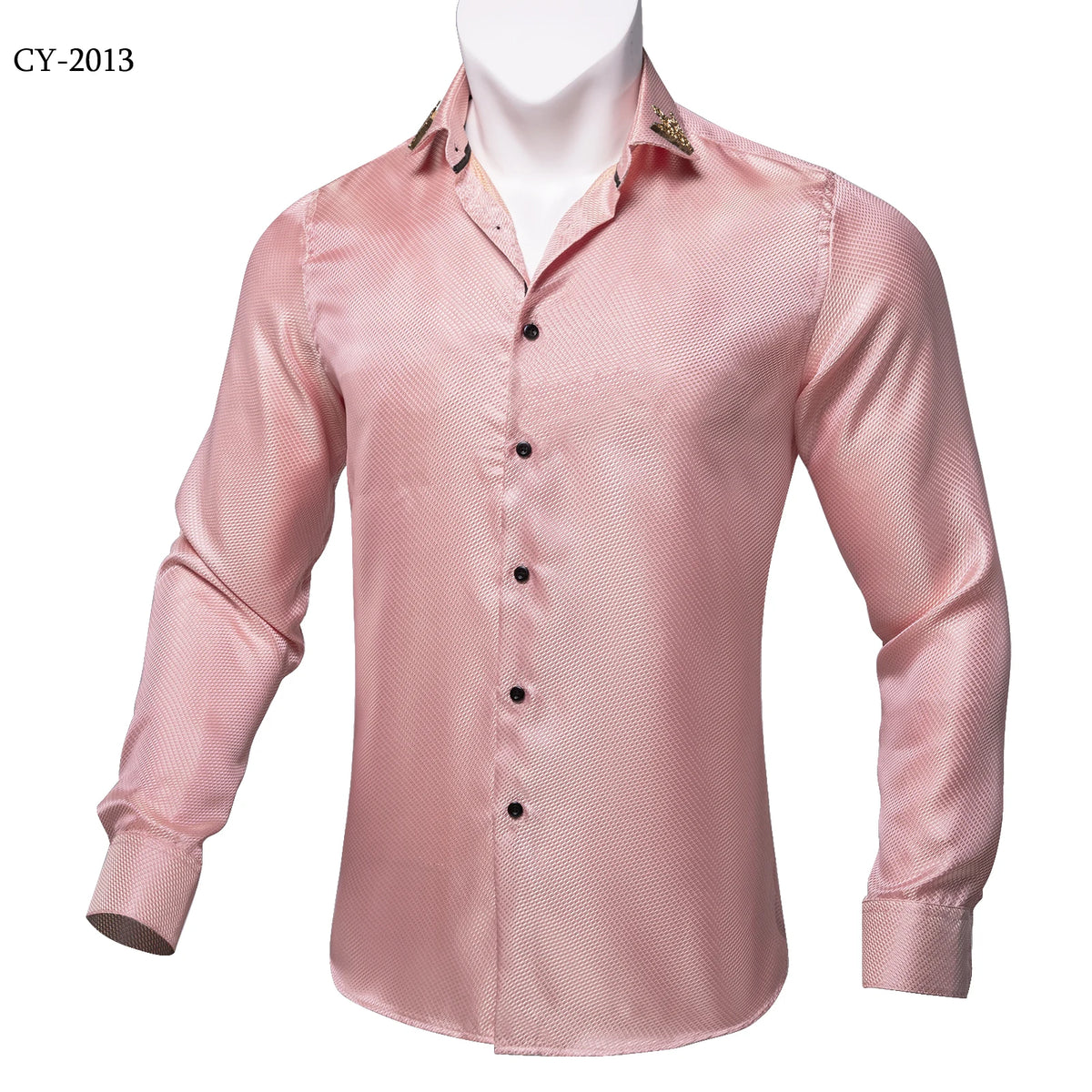 Brand New Men's Royal Blue Business Shirts Luxury Fashion Paisley Long Sleeve Turn-Down Collar Social Shirt Male Casual Blouse