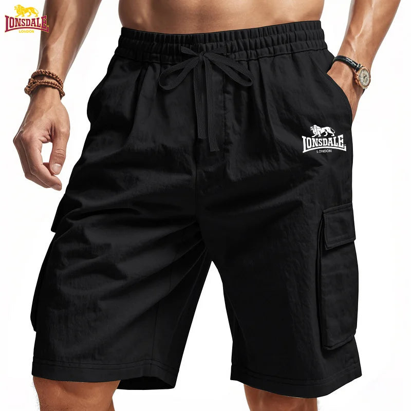 New LONSDALE Loose Men's Shorts - Oversized Multi Pocket Casual Swimsuit - Summer Fashionable and Comfortable Pants