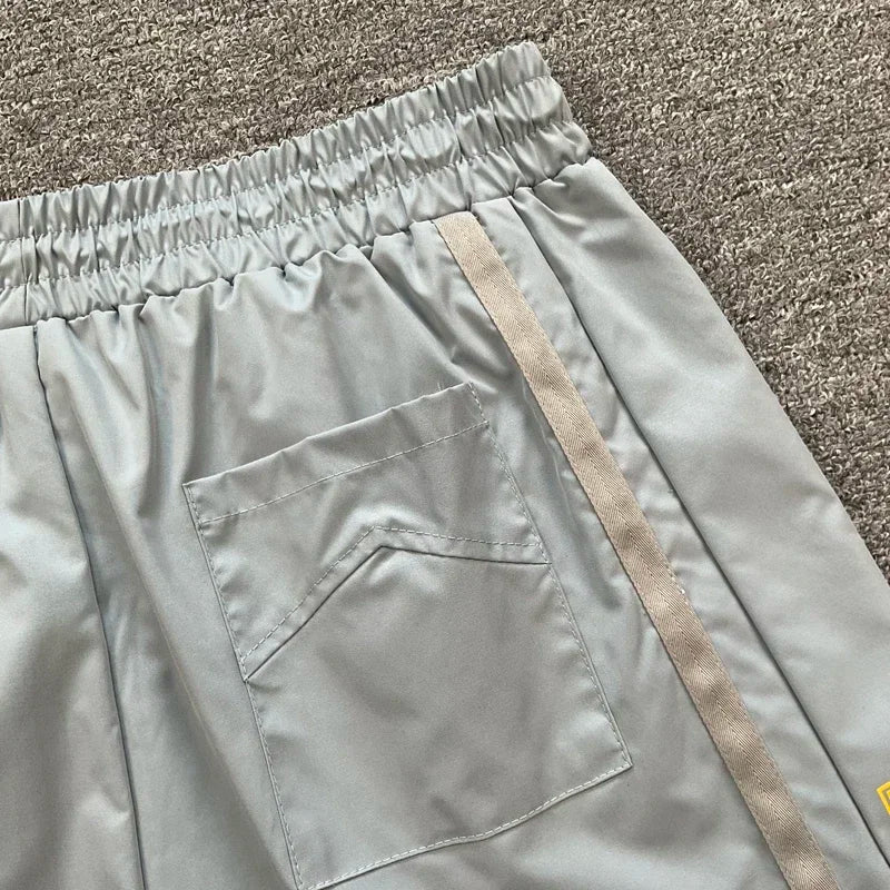 American Style Trendy Rhude Casual Shorts Loose Breathable Multi-color Mesh Beach Sports Shorts