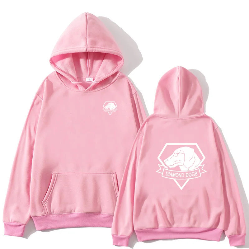 MGS 5 Metal Gear Solid V 5 Diamond Dogs Printed Pattern Hoodie Sportswear Autumn/Winter Men's/Women's Casual Street Harajuku y2k