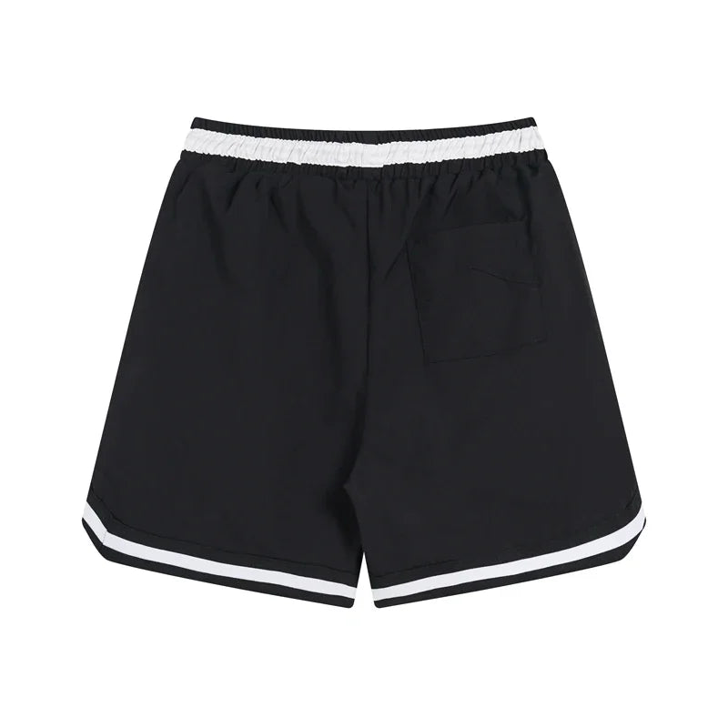 American Style Trendy Rhude Casual Shorts Loose Breathable Multi-color Mesh Beach Sports Shorts
