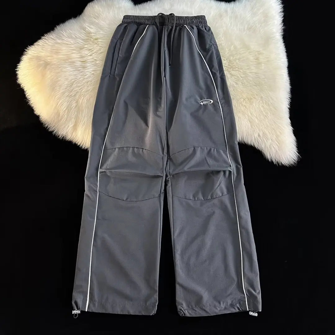 American Oversized Men's Casual Track Baggy Cargo Pants Wide Leg Streetwear Sweatpants Techwear Korean Y2K Pants Clothes Men
