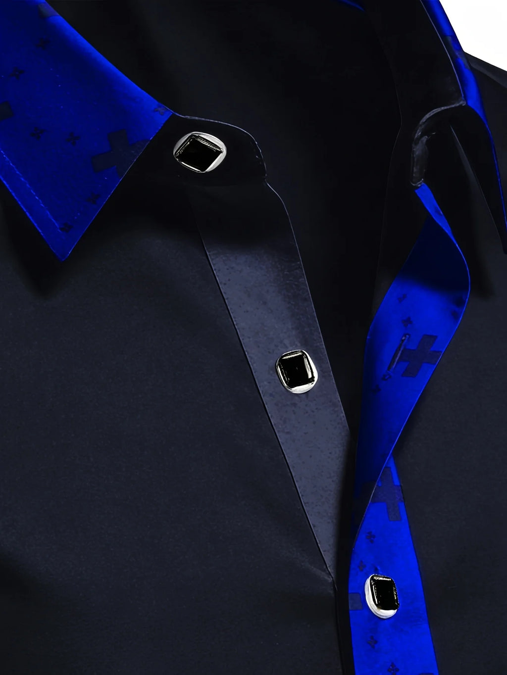 FGKKS Men Shirt Brand New High Street Patchwork Tuxedo Long Sleeve Four Season Elastic Man Business Dress Shirts Male