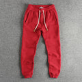 Autumn Japanese Retro Knitted Ankle-length Sweatpants Men's Fashion Elastic Waist Drawstring Sport Casual Ankle-tied Pants