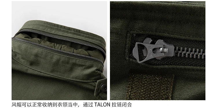 Rugged Bronson 1969 M65 Blended Satin Field Jacket M-65 Olive Green Jacket M51 Tactical Coat