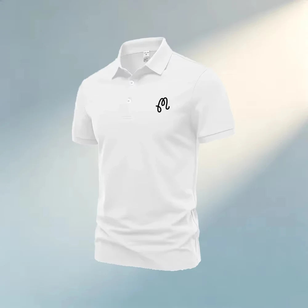 Men Solid Color Polo Shirt Casual Sports Short Sleeve Breathable Regular Fit Summer Top Daily Outdoor Hip Hop Style Tee Hot Sale