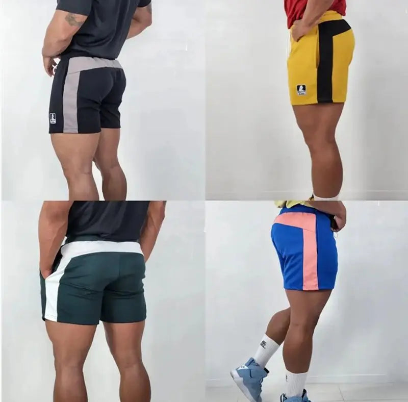 Men's Basketball 3-Point Sports Shorts Gym Fitness Training Elastic Loose Summer Beach Bodybuilding Shorts with Zip Pocket