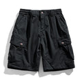 Summer Men Cargo Multi Pocket Shorts Men Casual Solid Elastic Waist Beach Short Spring Men Jogger Pants Shorts Male Dropshipping