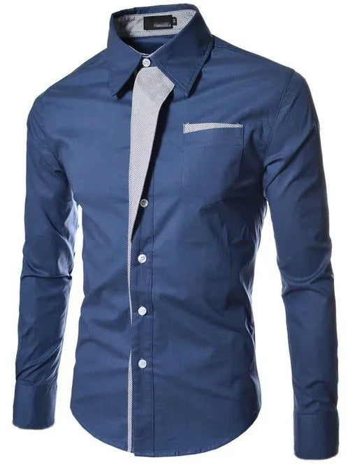 1pcs Men Long Sleeve Shirt Man Solid Color Thin Business Shirt Male Fashion Classic Basic Casual Shirt Coat Men's Slim Top M-3XL