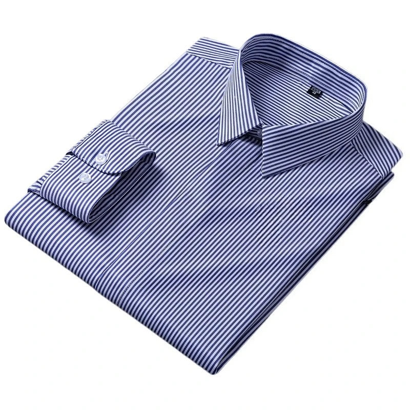 8XL Mens Shirts Long Sleeve Big Sizes Anti-wrinkle Business Men Shirt Long Sleeves Dress Shirts For Men Slim Fit Camisa Social