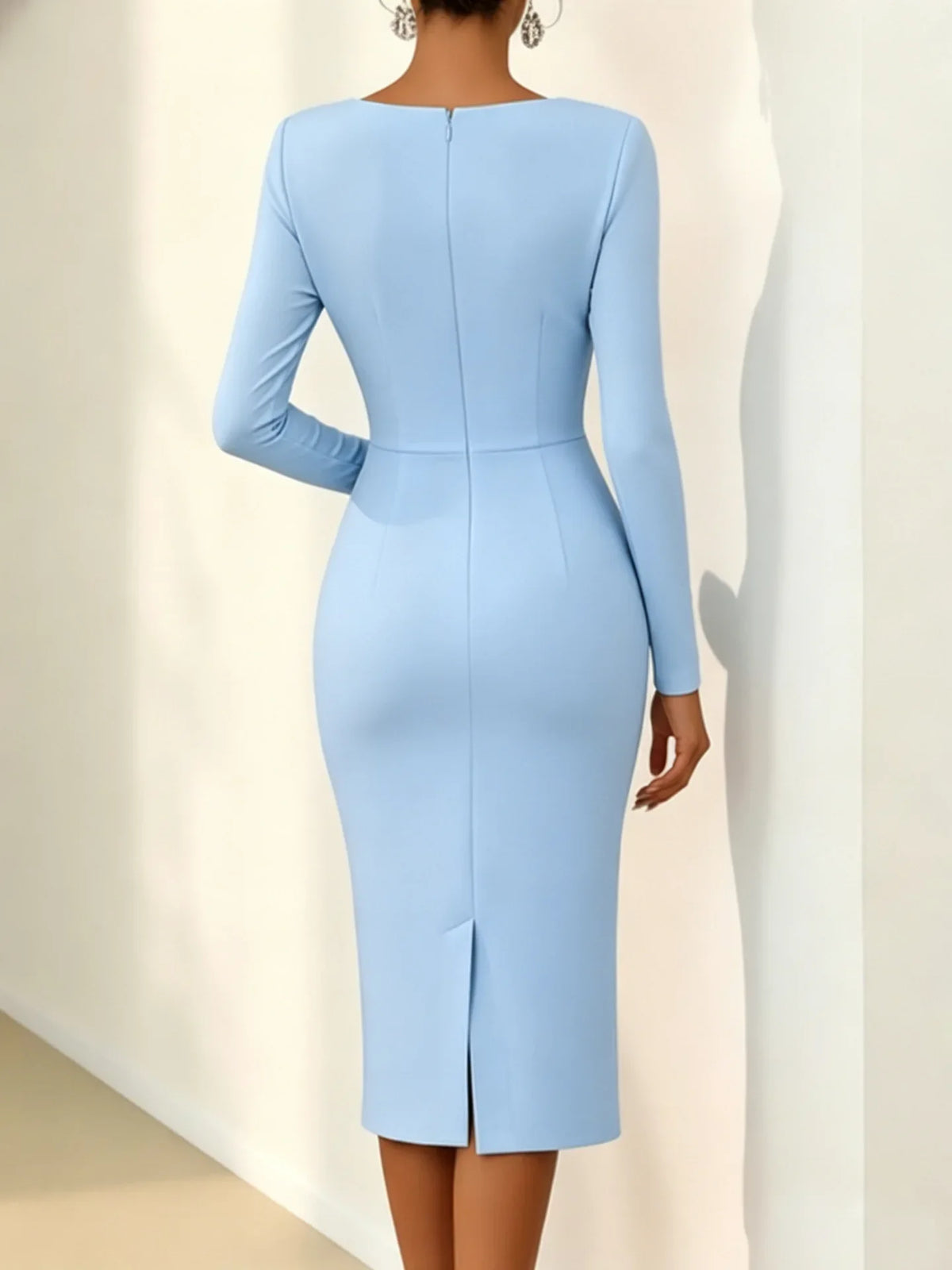 Banquet Dress for Women Elegant Sweet 3D Flower Ruched Bodycon Midi Dress Robe Female Party Prom Vestido Evening Gown Lady Dress