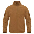 Men's Winter Autumn Polar Fleece Standed Collar Tactical Military Cargo Jackets Trekking Hiking Camping Climbing Sportswear Coat