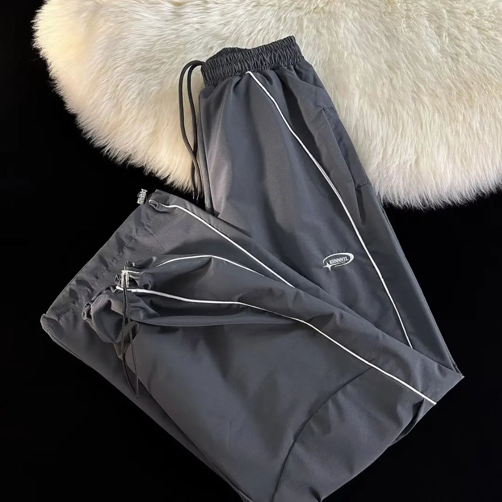 American Oversized Men's Casual Track Baggy Cargo Pants Wide Leg Streetwear Sweatpants Techwear Korean Y2K Pants Clothes Men
