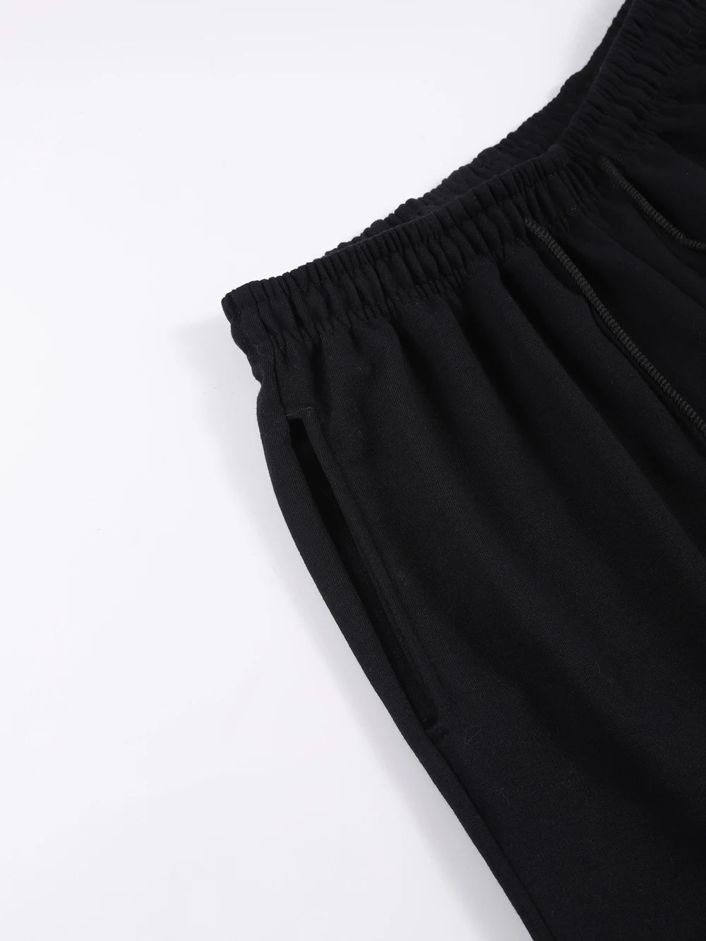 Black Fashion Solid Pocket Mans Drawstring Shorts Breathable Pants Summer Comfortable Sweatpants Unisex All-Match Sportwear
