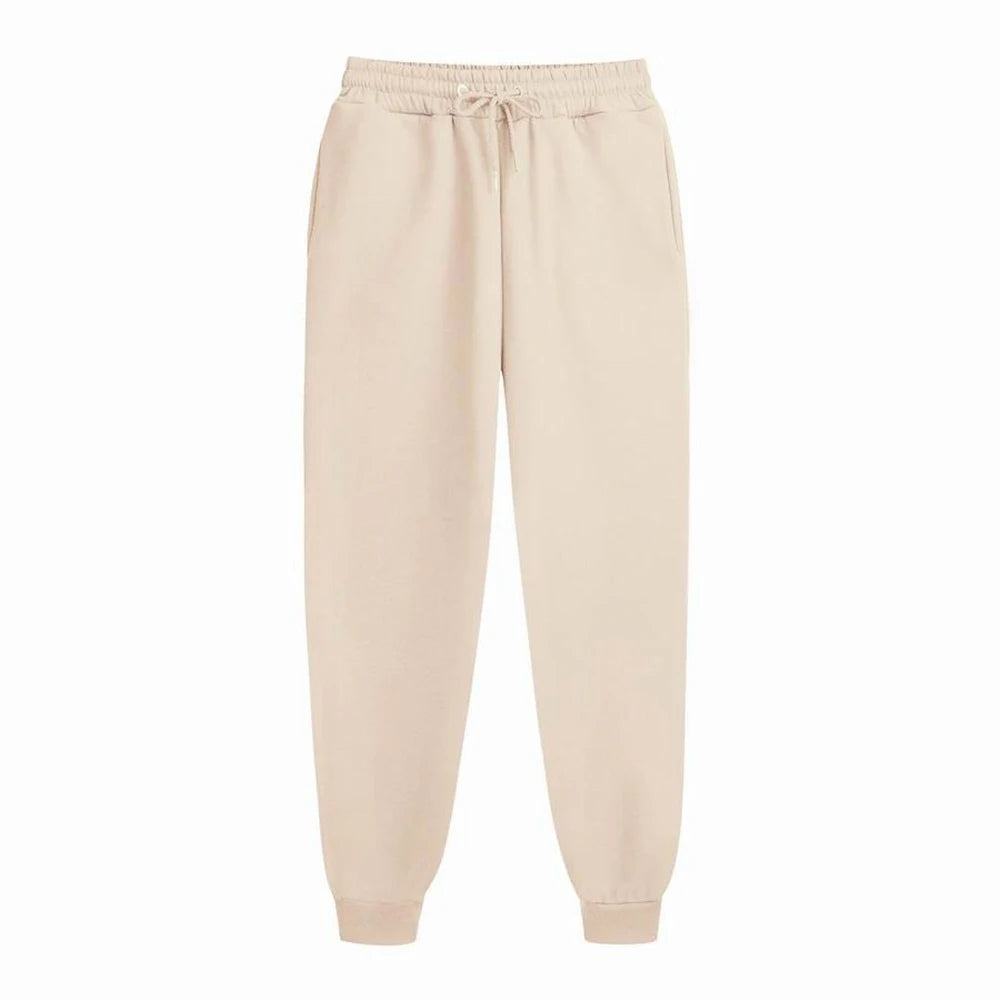 Mens Casual Pants Autumn Winter Fleece Sweatpants Men Running Jogger Sports Gym Trousers Fashion Solid Color Workout Long Pants