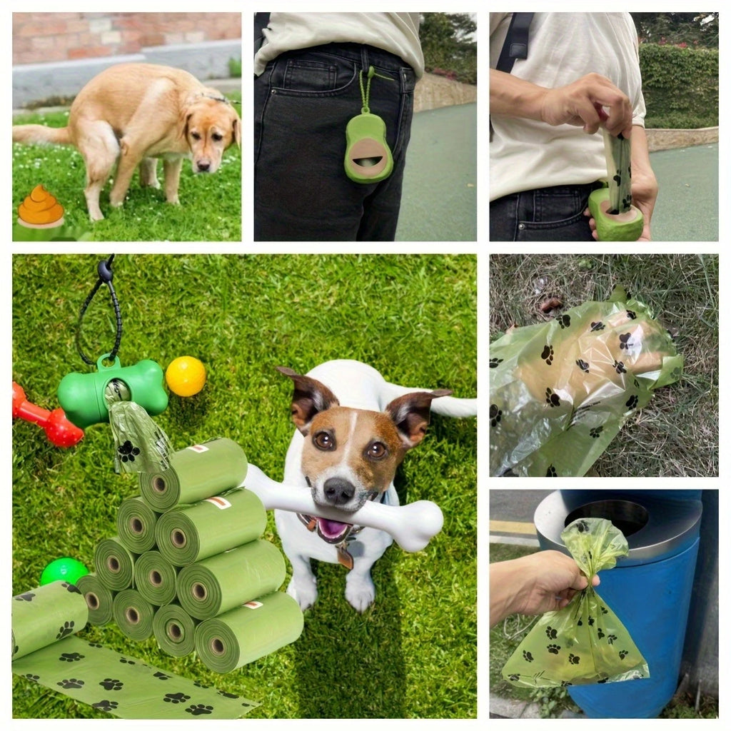 2/60Rolls Degradable Dog Poop Bags,Portable Leak-Proof Odor-Control Pet Waste Bags for Cats and Dogs, Suitable for Outdoor Use