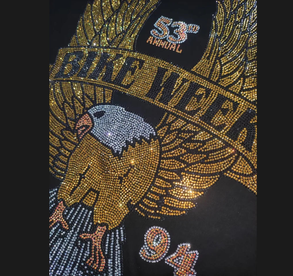 High Quality Designer Streetwear Rhinestone T-Shirt For Men New Designer Top Brand Men Tshirts