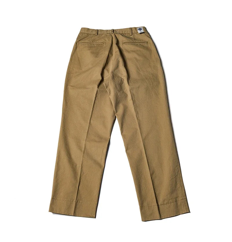 Non Stock Pleated Slacks Summer Spring Relaxed Straight Casual Pants Men Khakis