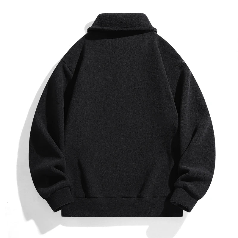 Plus Size Men Sweatshirt Autumn Winter Long Sleeve Pullover 5XL 6XL 7XL 100-175kg Zip Solid Color Tops Big Size Men Clothing