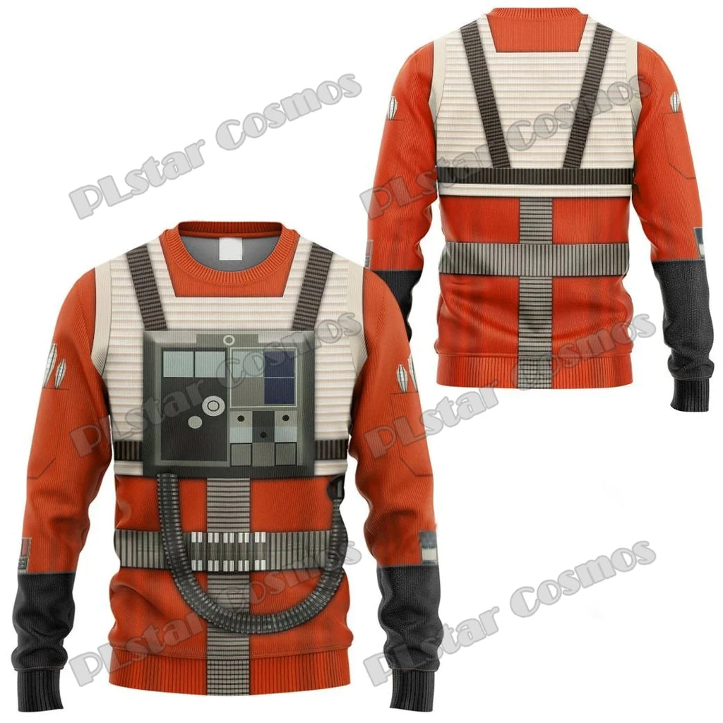Cosplay Apparel X-Wing Pilot 3D Printed Fashion Men's Hoodies & Sweatshirt Autumn Streetwear Unisex Casual zipper hoodie TDD189