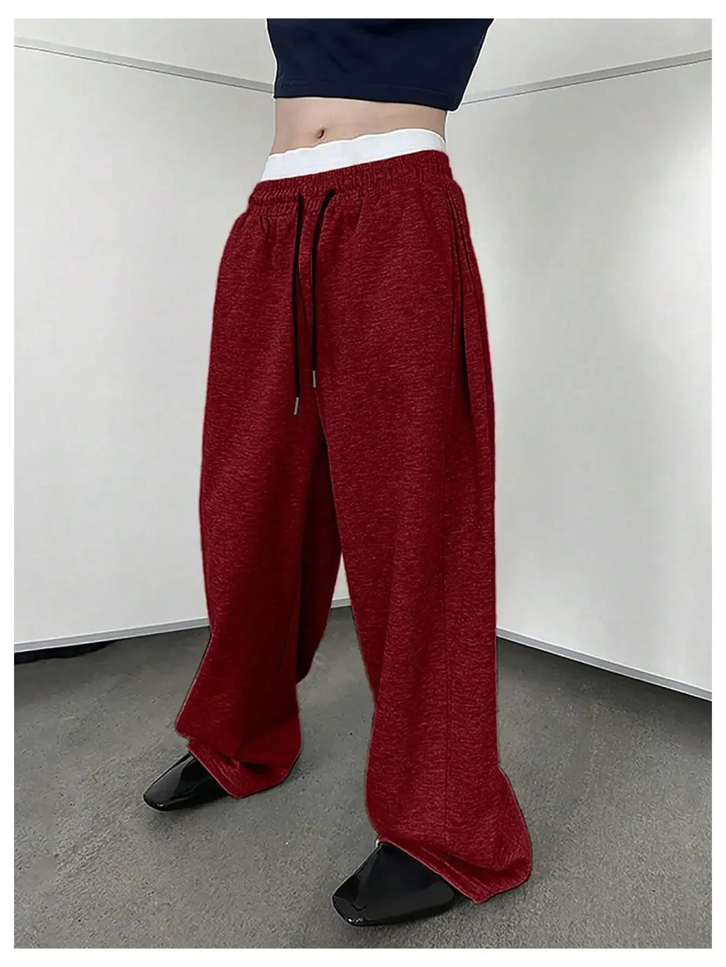 Y2k Harajuku Wide Leg Sweatpants Women Streetwear Baggy Oversize Gray Sports Pants High Waist Drawstring Casual Joggers Trousers