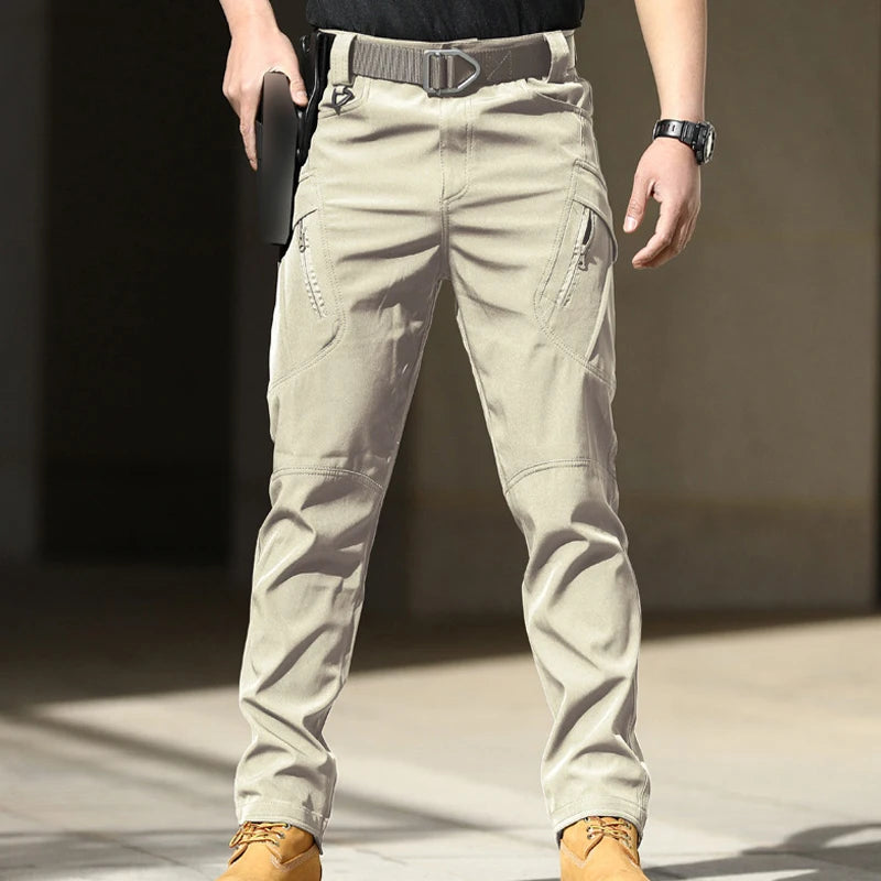 Men's Cargo Military Tactical Casual Trousers Softshell Elastic Spring Autumn Pants Hiking Camping Climbing Army Combat Running