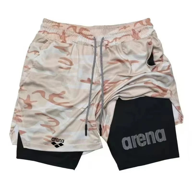 Men's Summer Gym Shorts Breathable Quick Dry Beach Surfboard Exercise Sports Casual Lightweight Running Pants