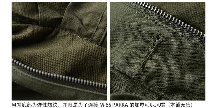 Rugged Bronson 1969 M65 Blended Satin Field Jacket M-65 Olive Green Jacket M51 Tactical Coat